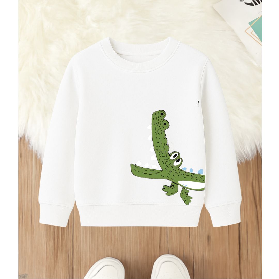 Crocodile side printed sweatshirt for kids