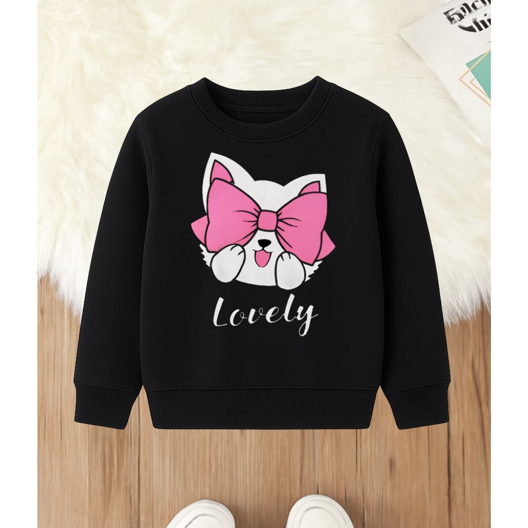 Lovely Cat Sweatshirt Black
