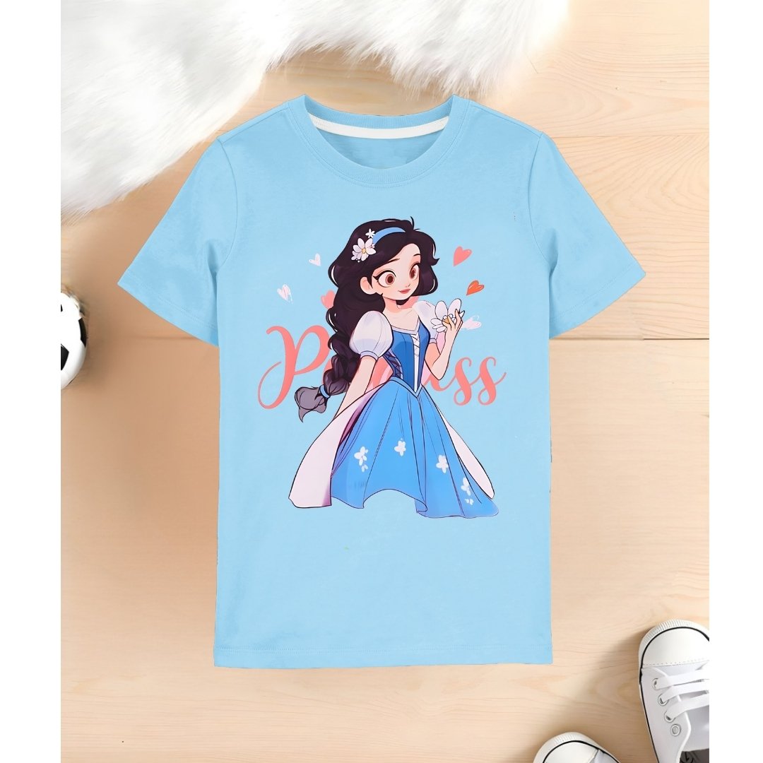 Princess Girl sky blue T-shirt