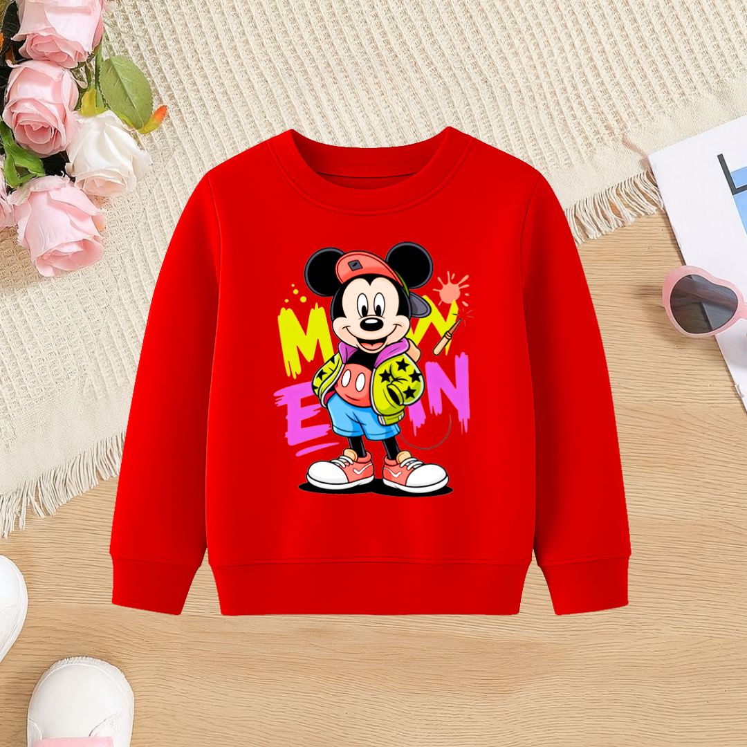 Colorful Micky Printed Sweatshirt