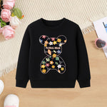 Floral Bear Printed Sweatshirt