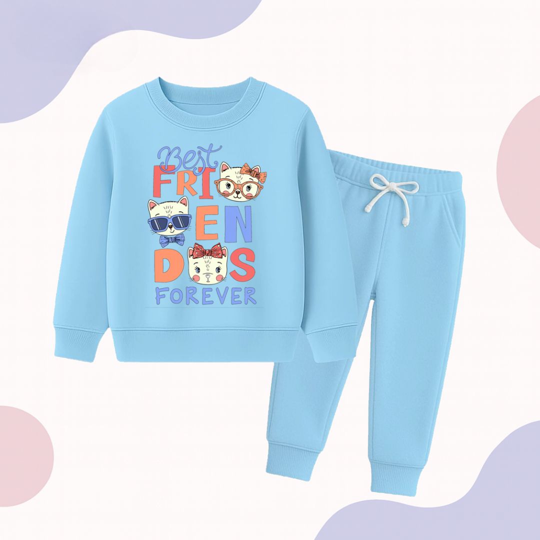 Best friend Forever Sky blue track suite