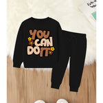 You Can do It Black Track suite for kids