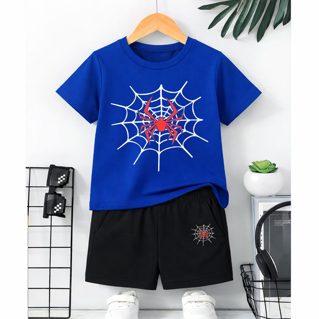 Spiderman Suite with Printed Short For Kids