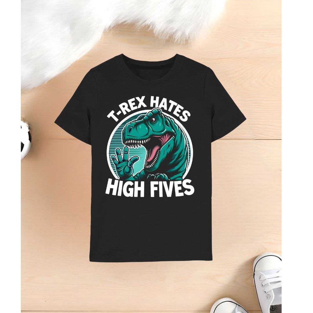 T rex Hates High fives T-shirt for boys
