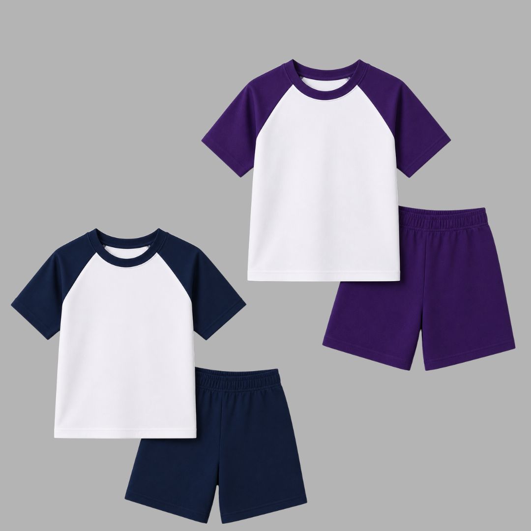 Pack Of 2 Kids Raglan Summer Suit