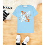 Baskit ball sky blue t sirt for boys