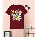 Good Mood flowers printed t shirt