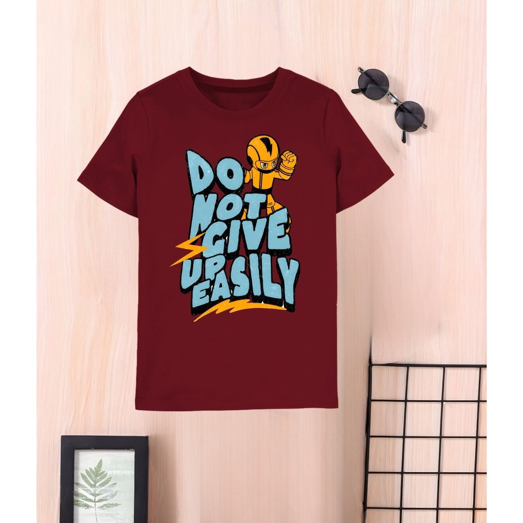 Do not give up easily Printed T-shirt for boys