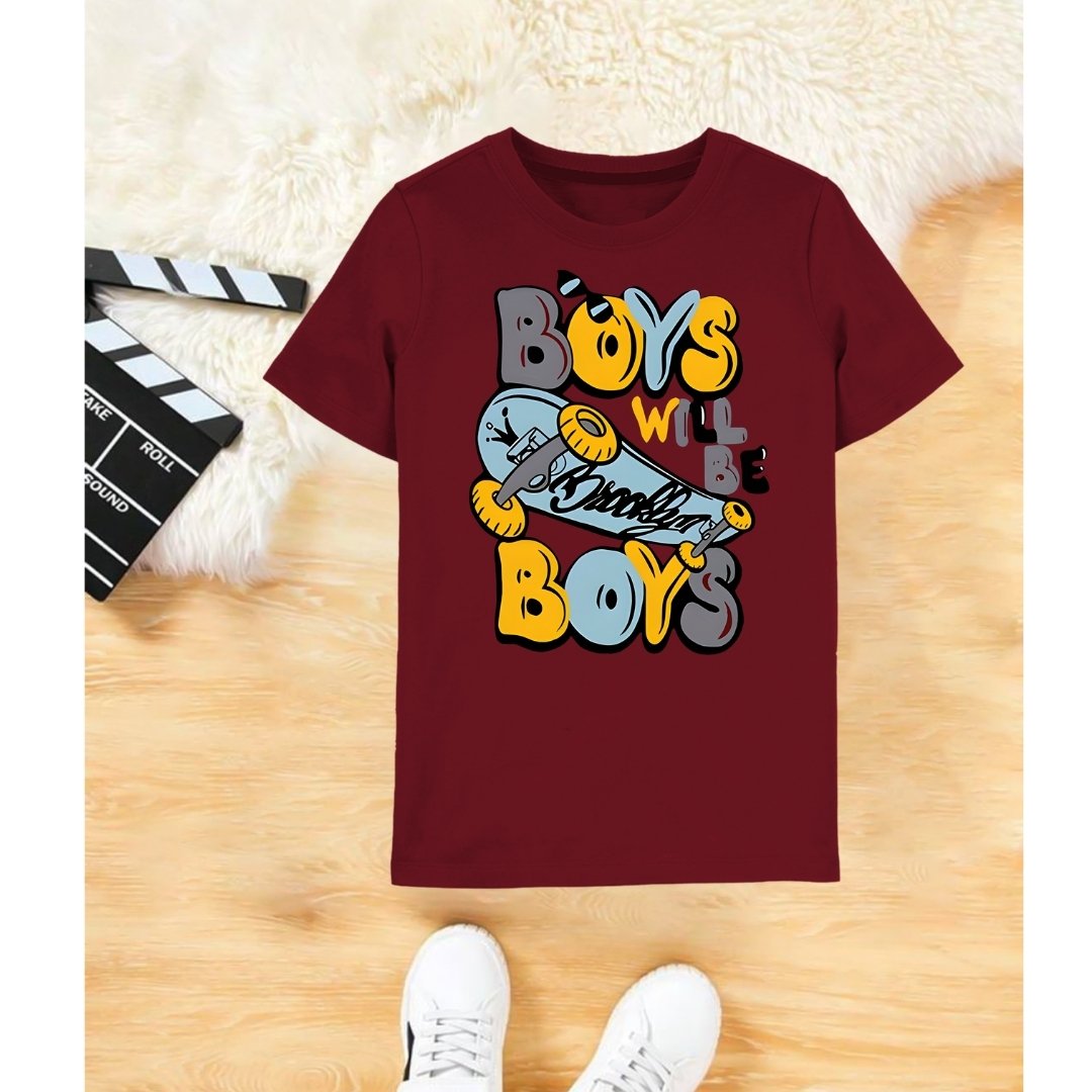Boys Will Be boys mahroon Shirt for boys