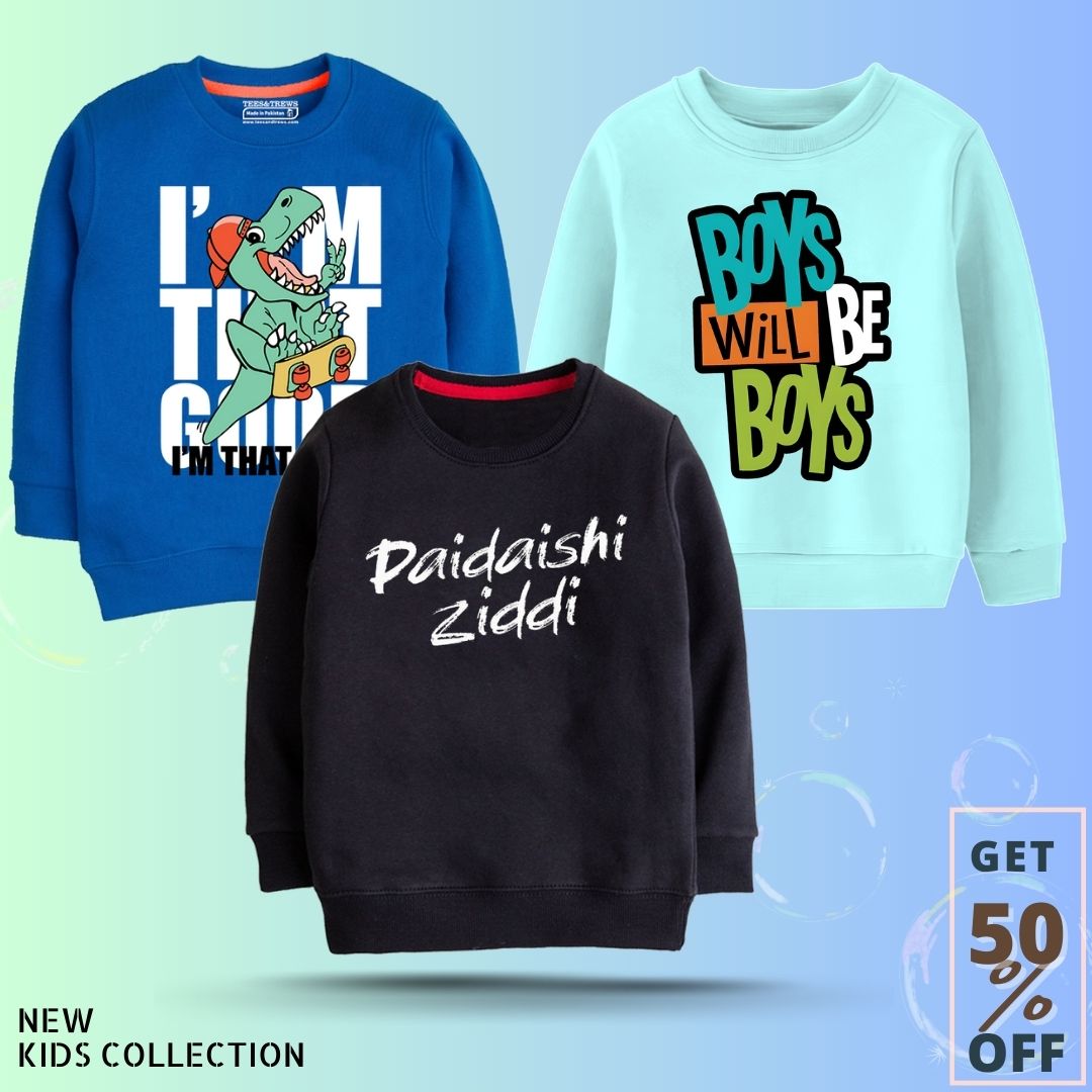 Pack of 3 best selling sweatshirt for Boys N004