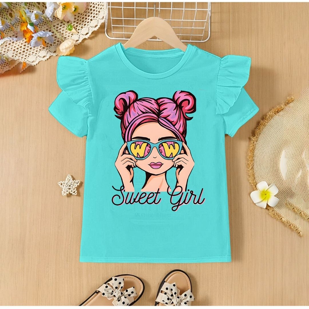 Sweat girl Printed T-shirt for girls