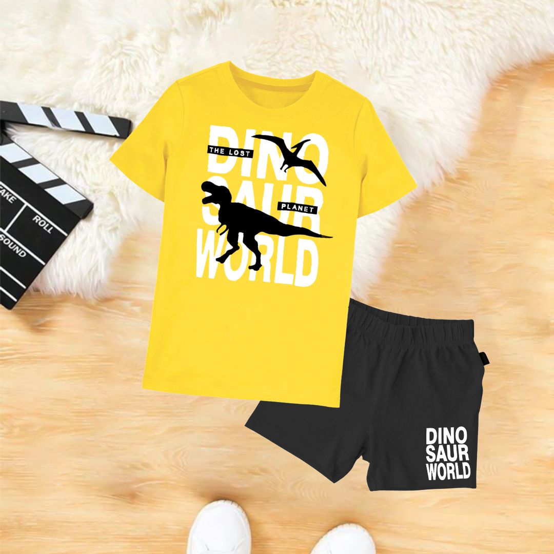 Dino Sour Printed yellow set for kids