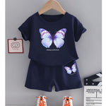 Butterflies Printed Navy set for kids