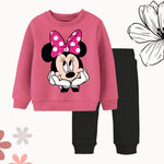 Micky Printed Pink Sweatshirt and trouser for girls