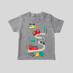Around the City printed Gry T-shirt