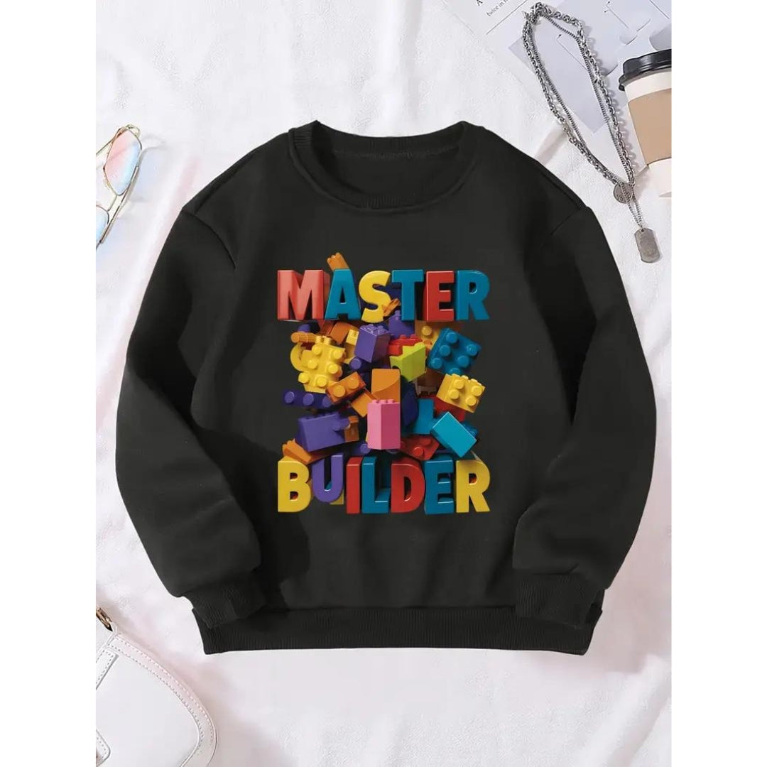 Master Builder Printed Sweatshirt Black