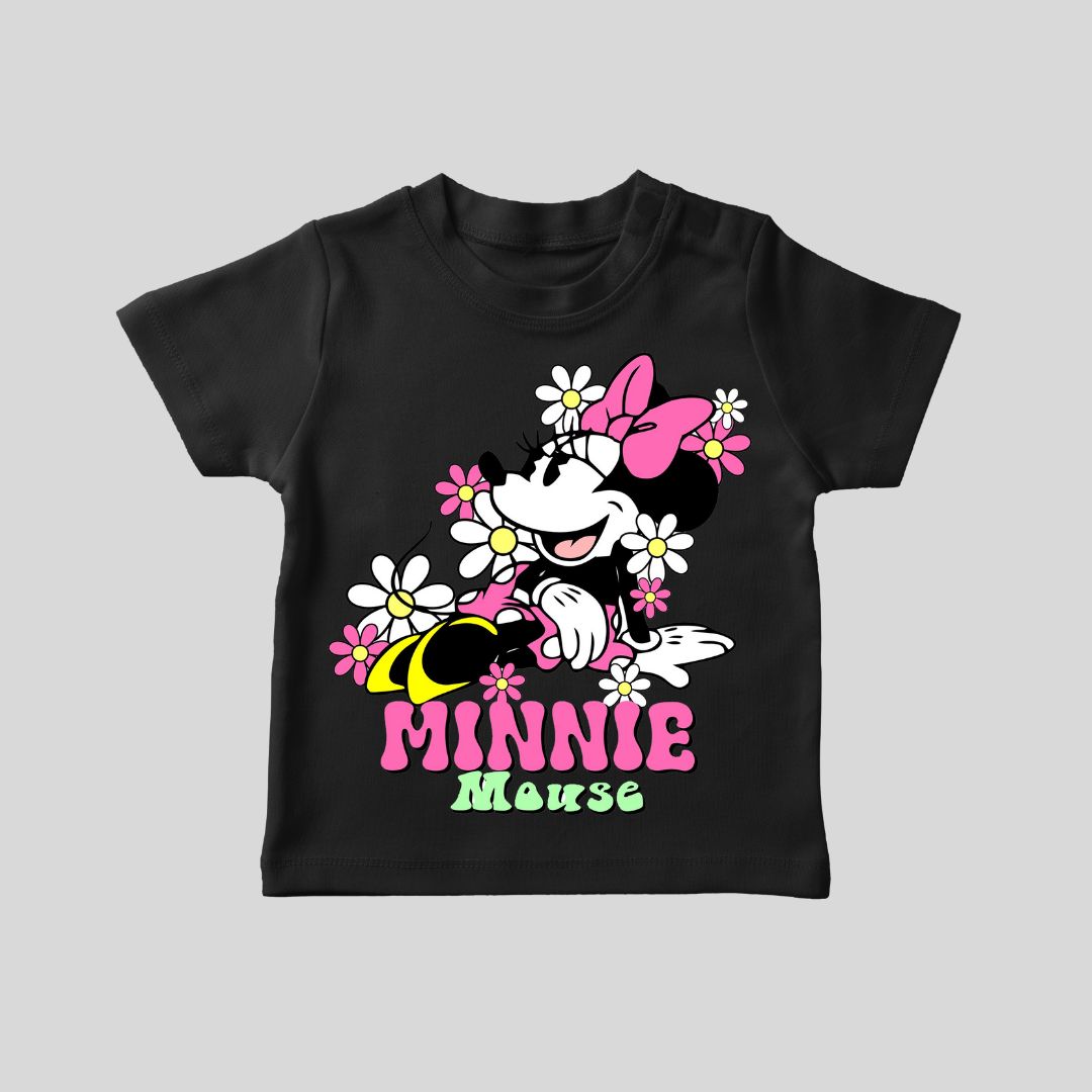 Minnie Mouse Black T-shirt for Girls