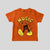 Music Printed Orange T-shirt for Girls