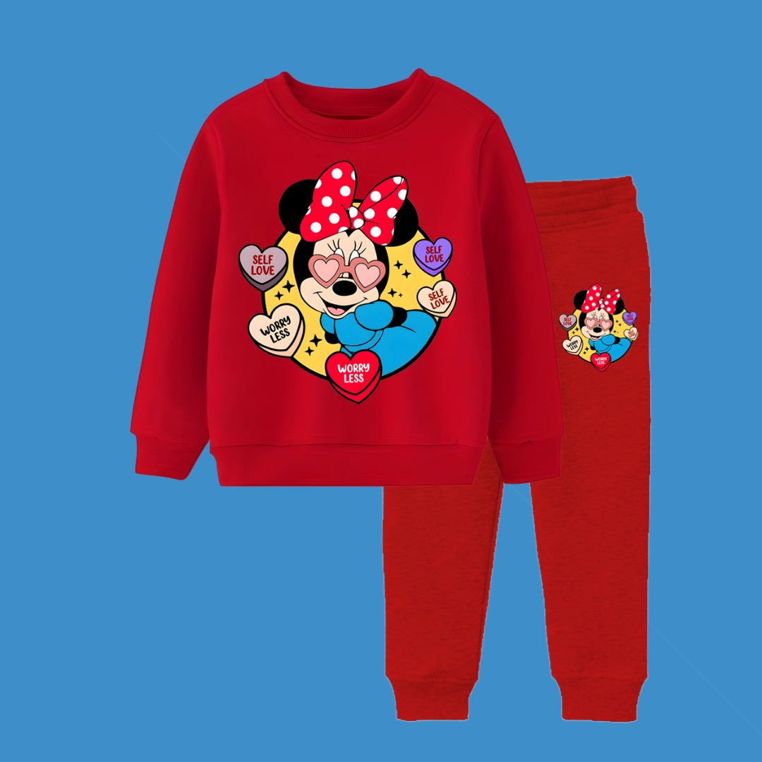 Cute Barbie Red Track suite for kids
