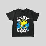 Stay Cool Black Printed T-SHIRT