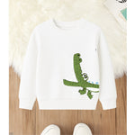 Crocodile side printed sweatshirt for kids