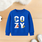 Cozy Printed Royel blue sweatshirt for kids