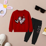 Be Mine Track suite with heart printed Trouser
