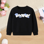 Fantasy Flowers Printed Black sweatshirt