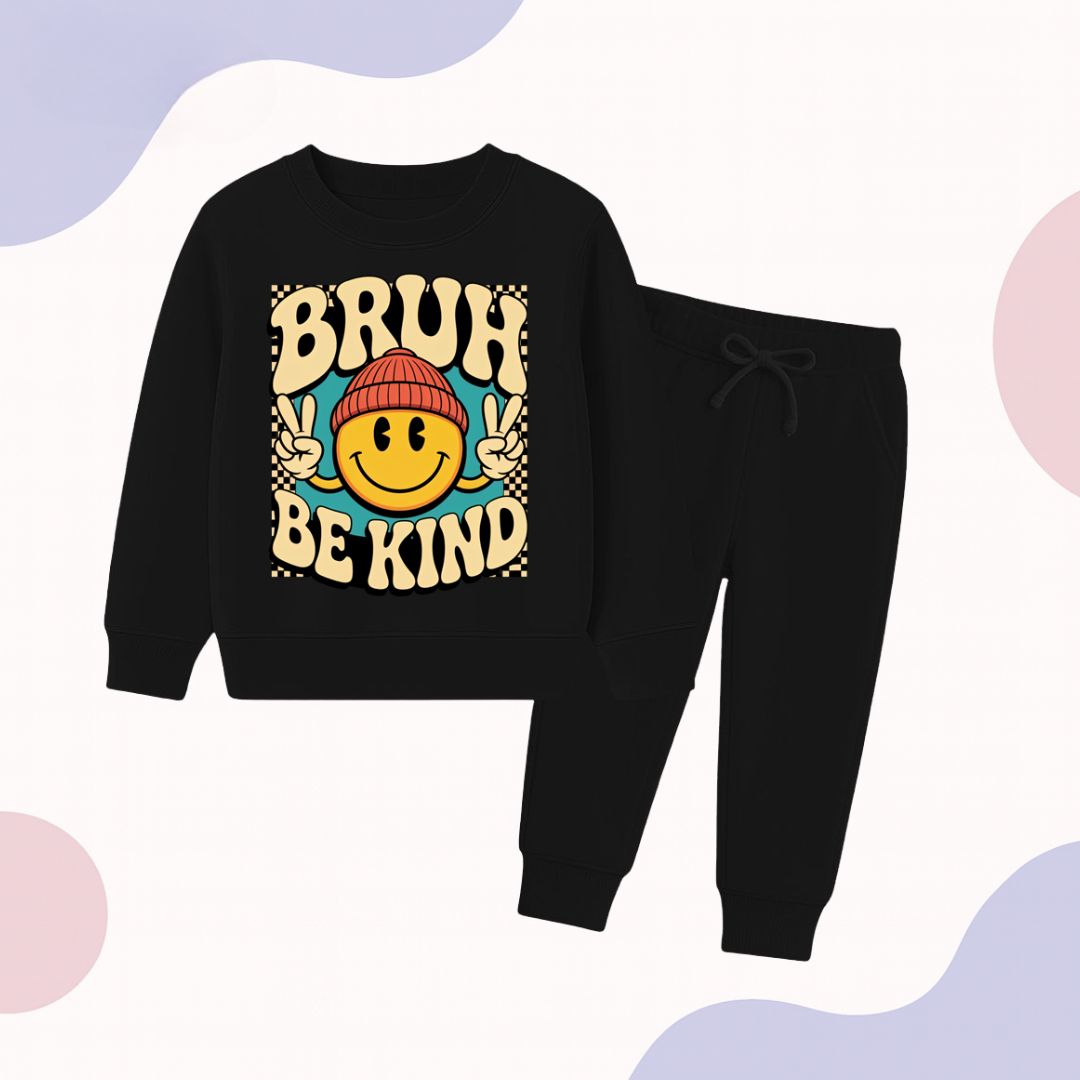 Be kind Black Track suite for kids