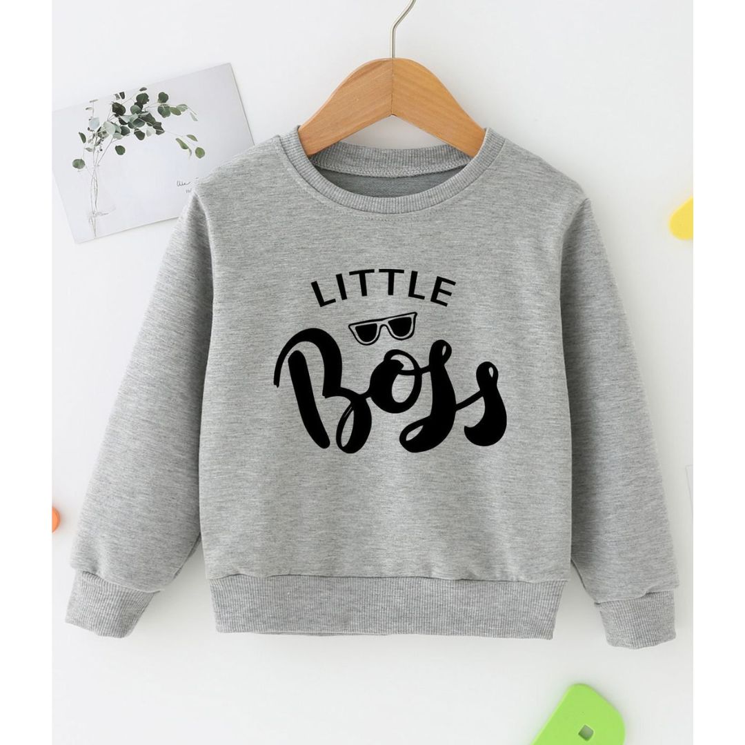 Little Boss Gry Sweatshirt