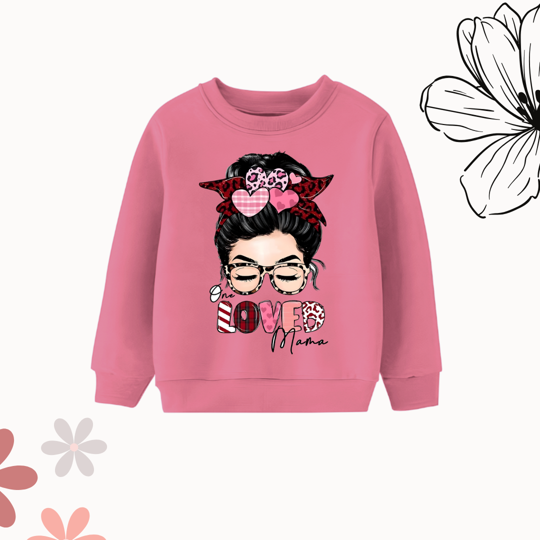 The loved girl pink sweatshirt for girls