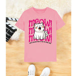 Meow Little cat Pink T-shirt