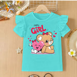 Happy girl Printed T-shirt for girls
