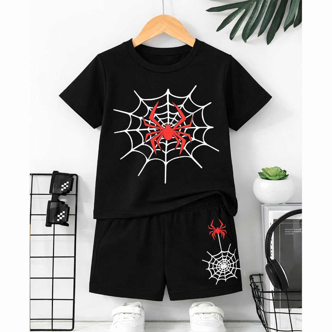 Spider 🕸 shirt with printed shorts