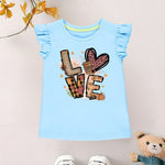 Love Sky blue T-shirt for girls