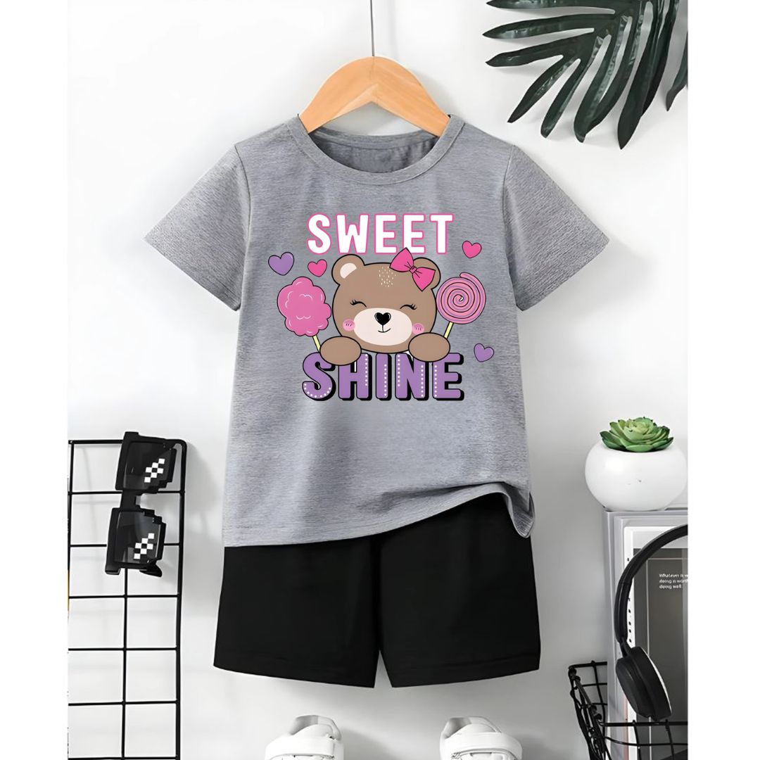 Sweat Shine Gry set for girls
