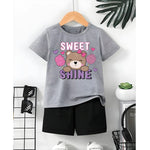 Sweat Shine Gry set for girls