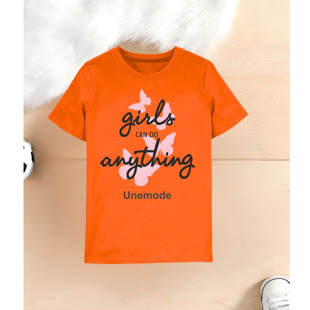 Girls Can do everything Orange shirt