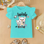 Lovely Bear See Green Girls T-shirt