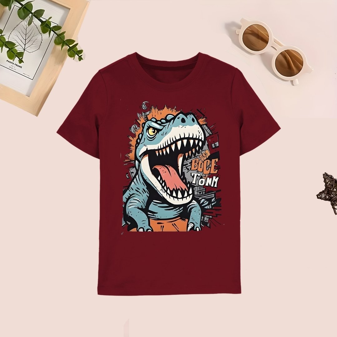 Dino the boss mahroon T-shirt
