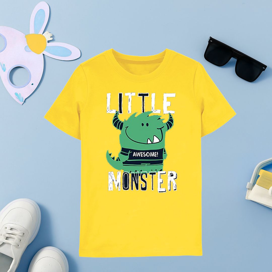 Little monster Yellow shirt for kids