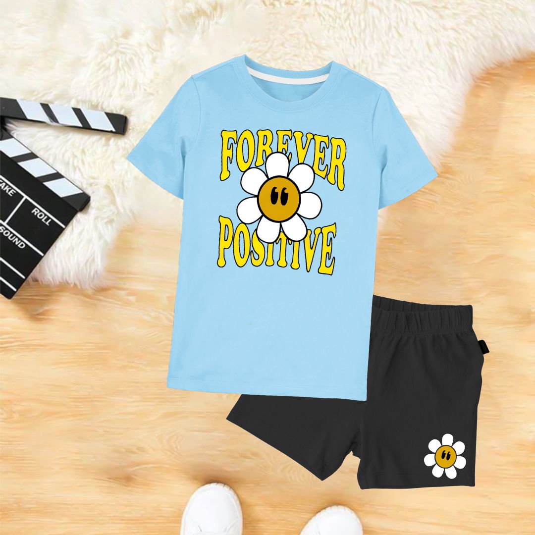 Forever Positive sky blue set for girls