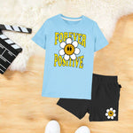 Forever Positive sky blue set for girls