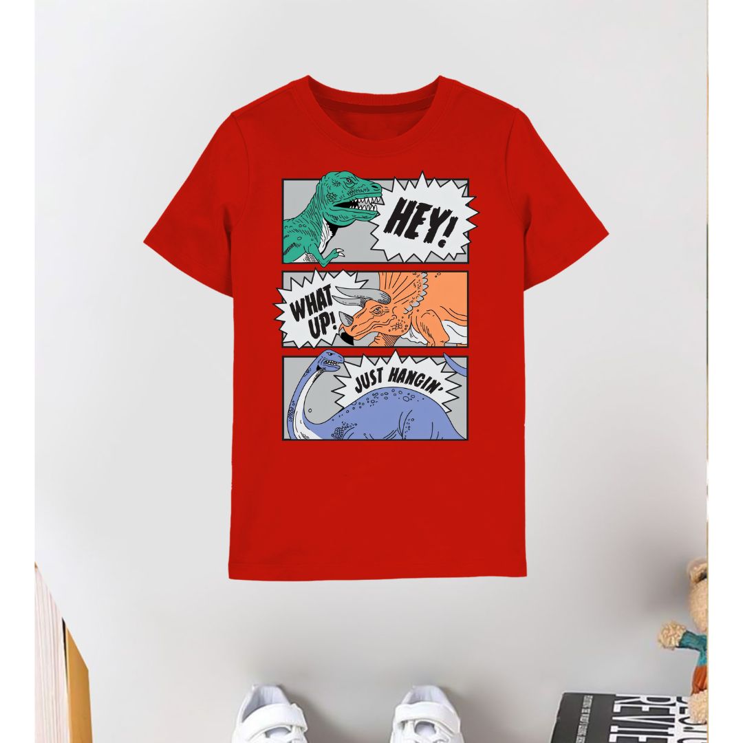 Just Hanging Red t shirt for kids