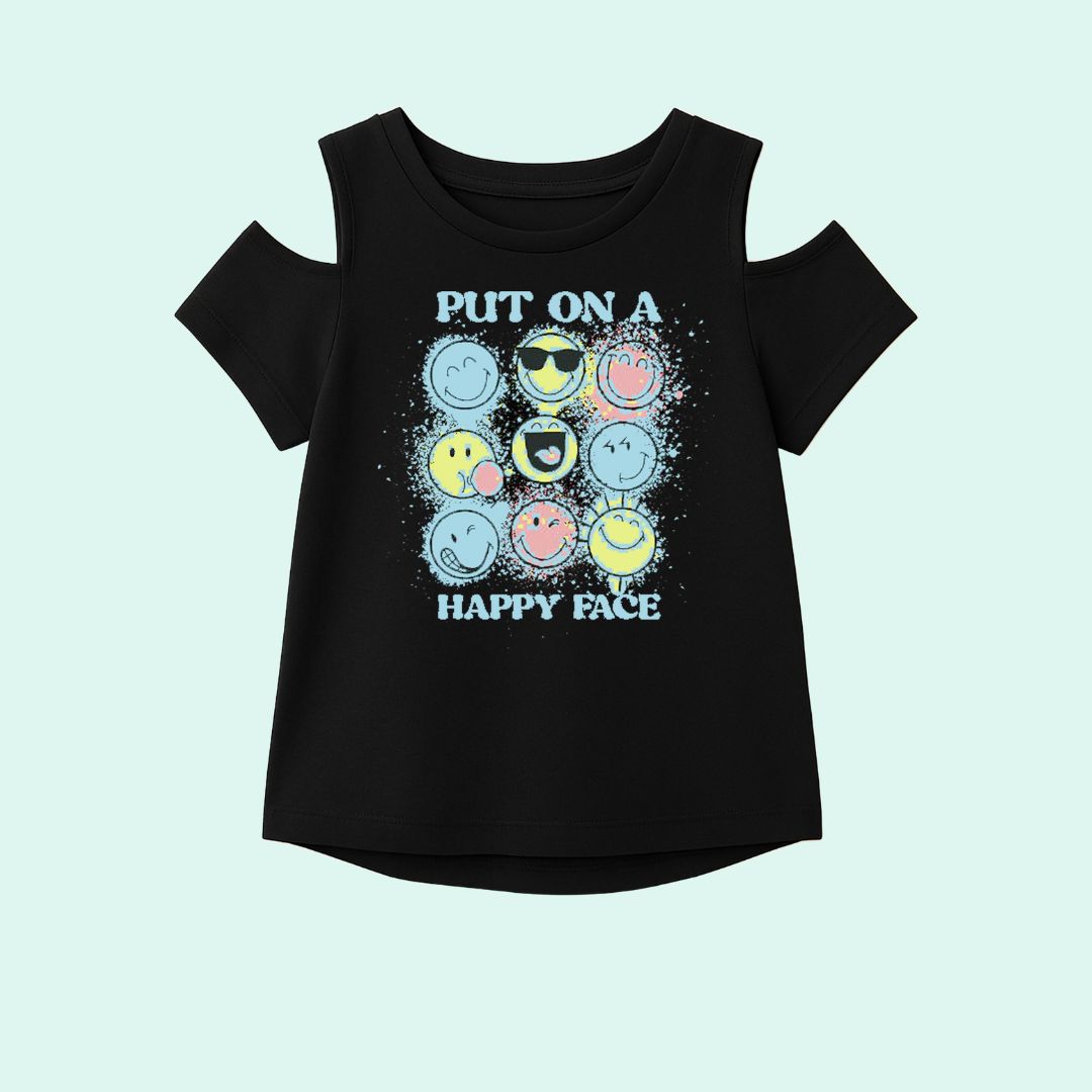 Put On Happy face Girls T-shirt