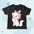 The Cat printed T shirt for Girls