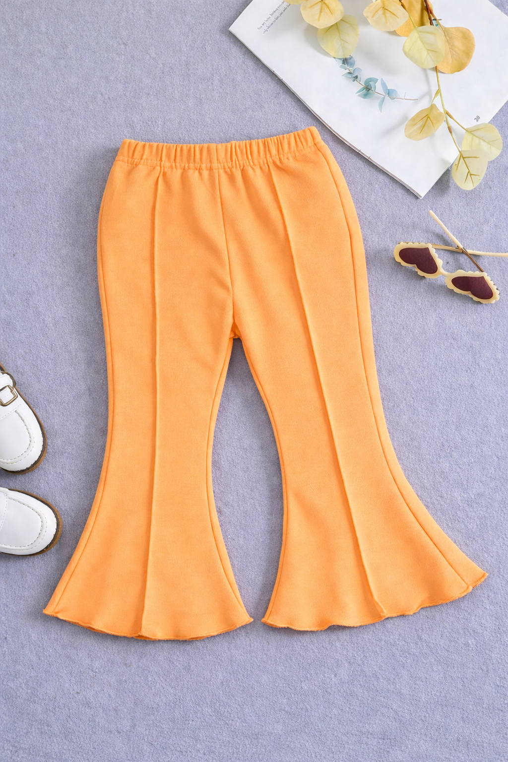 Peach Radiance Bell Bottom Trouser For Girs