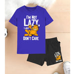 I'am not lazy T-shirt set for boys