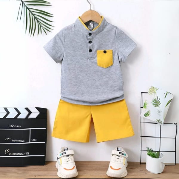 Best selling suite for Girls & Boyswith yellow border neck style
